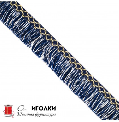 Тесьма Шанель шир.3,5 см (35 мм) арт.А4-53 цв.темно-синий уп.13,5 м